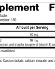 Antronex®, 180 Tablets, Rev 04 Supplement Facts