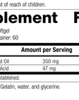 Black Currant Seed Oil, 60 Softgels, Rev 10 Supplement Facts
