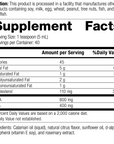 Calamari Omega-3 Liquid, 200 mL, Rev 08 Supplement Facts