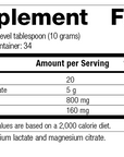 Calcium Lactate Powder, 12 Ounces, Rev 07 Supplement Facts