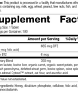 Folic Acid B12, 180 Tablets, Rev-04 Supplement Facts