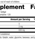 Flax Oil with B6, formerly known as Linum B6 5340-8.0 Supplement Facts
