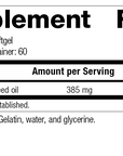 Sesame Seed Oil, 60 Softgels, Rev 07 Supplement Facts