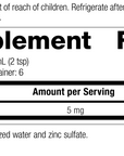 8360 Zinc Test R08 Supplement Facts