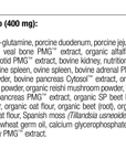 supplement fact label