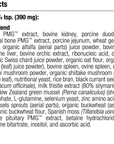 supplement fact label