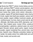 supplement fact label