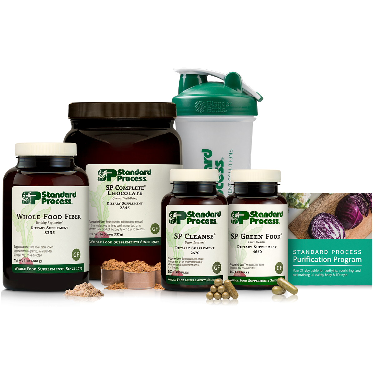 Purification Product Kit with SP Complete® Chocolate and Whole Food Fiber, 1 Kit With SP Complete Chocolate &amp; Whole Food Fiber