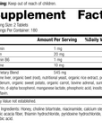 Cataplex® B-GF, 360 Tablets, Rev 04 Supplement Facts