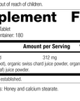 Betafood®, 180 Tablets, Rev 03 Supplement Facts