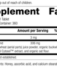 Cyruta® Plus, 360 Tablets, Rev 05 Supplement Facts