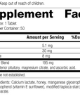 E-Manganese 3925-21 Supplement Facts