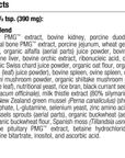 supplement fact label