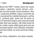 supplement fact label