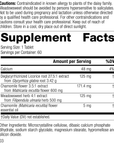 supplement fact label